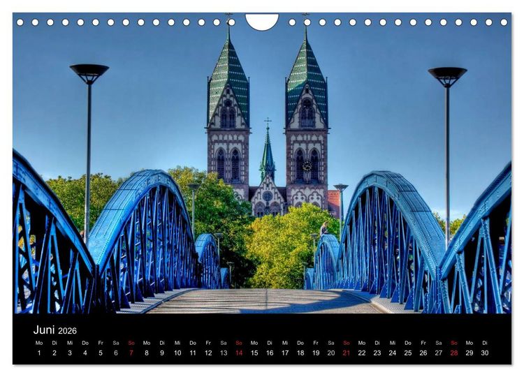 Produktbild: Freiburger Impressionen (Wandkalender 2026 DIN A4 quer), CALVENDO Monatskalender