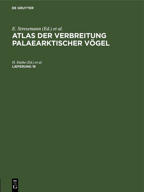 Produktbild: Atlas der Verbreitung palaearktischer V&ouml;gel. Lieferung 16