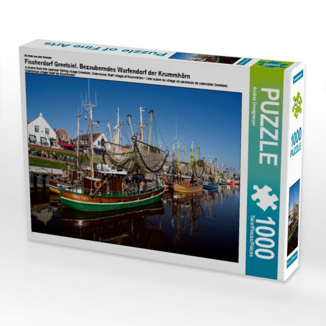 Produktbild: CALVENDO Puzzle Greetsieler Hafen | 1000 Teile Lege-Gr&ouml;&szlig;e 64x48cm Foto-Puzzle f&uuml;r gl&uuml;ckliche Stunden