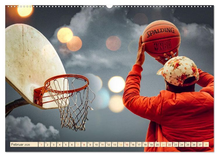 Produktbild: Basketball Liebe (hochwertiger Premium Wandkalender 2026 DIN A2 quer), Kunstdruck in Hochglanz