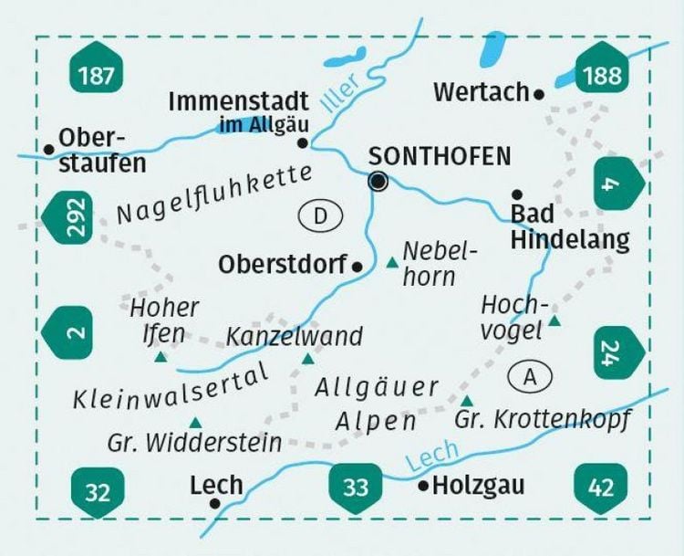 Produktbild: KOMPASS Wanderkarte 3 Allg&auml;uer Alpen, Kleinwalsertal 1:50.000