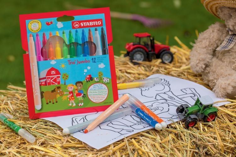 Produktbild: STABILO Dicker Filzstift -  Trio Jumbo - 12er Pack - 12 Farben