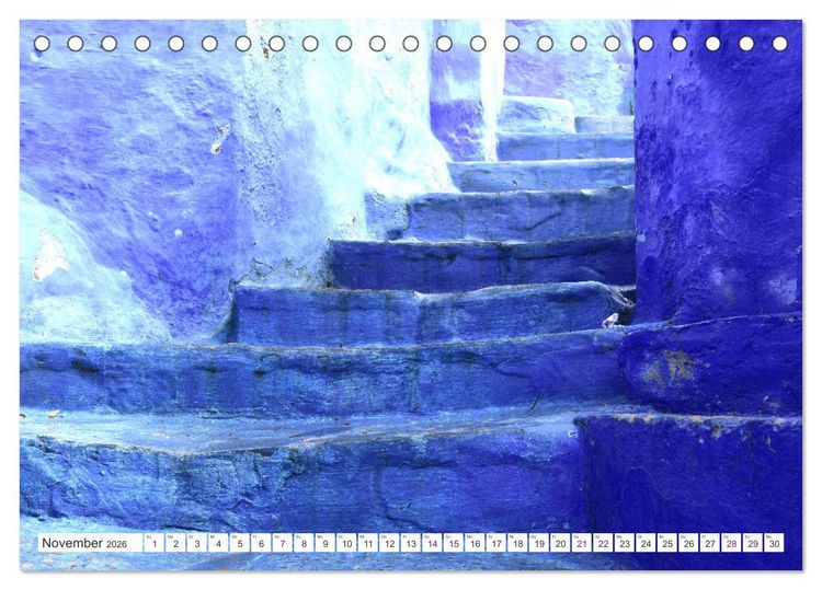 Produktbild: Chefchaouen - Blue Details (Tischkalender 2026 DIN A5 quer), CALVENDO Monatskalender