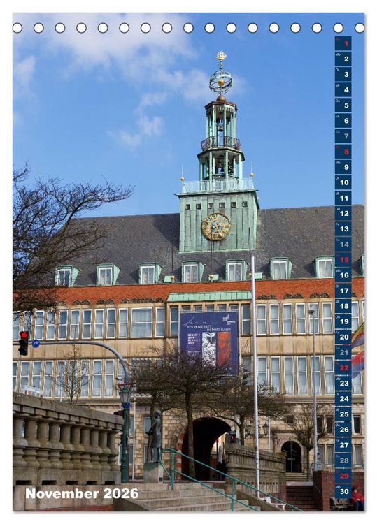 Produktbild: Emden - Sehenswertes der Seehafenstadt (Tischkalender 2026 DIN A5 hoch), CALVENDO Monatskalender