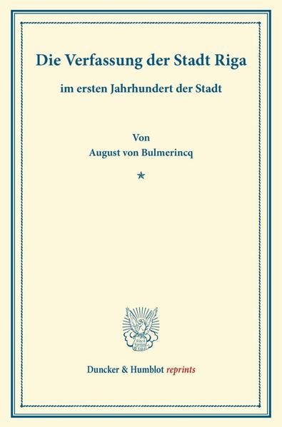 Produktbild: Die Verfassung der Stadt Riga