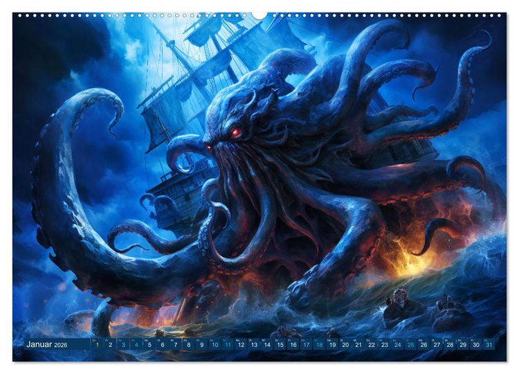Produktbild: Seemannsgarn - Mythen, Legenden und Geschichten der Seefahrer (Wandkalender 2026 DIN A2 quer), CALVENDO Monatskalender