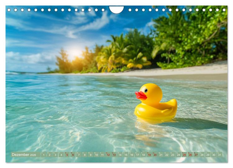Produktbild: Gummienten auf Weltreise (Wandkalender 2026 DIN A4 quer), CALVENDO Monatskalender