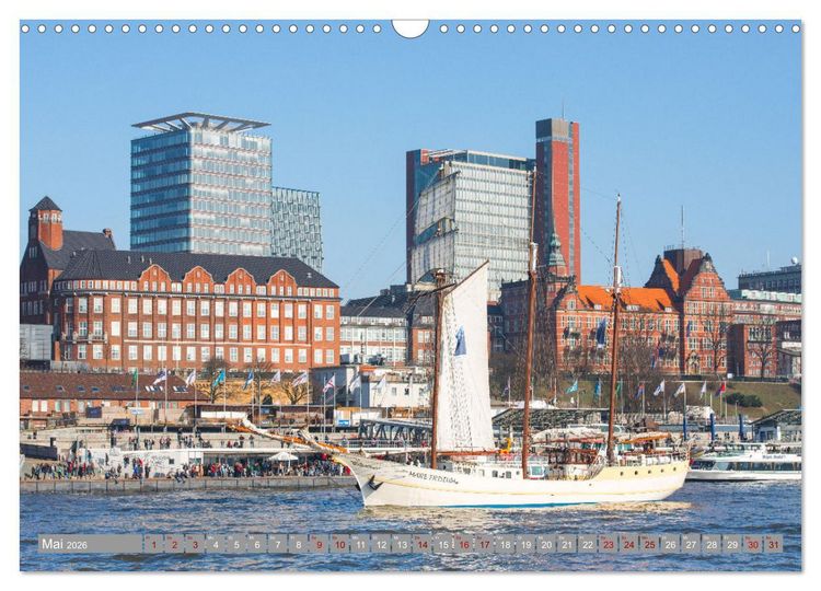 Produktbild: HAMBURG - Maritime Metropole (Wandkalender 2026 DIN A3 quer), CALVENDO Monatskalender
