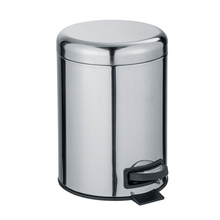 Produktbild: Kosmetik Treteimer Mod. Leman Edelstahl Gl&auml;nzend 5L, mit herausnehmbarem Einsatz