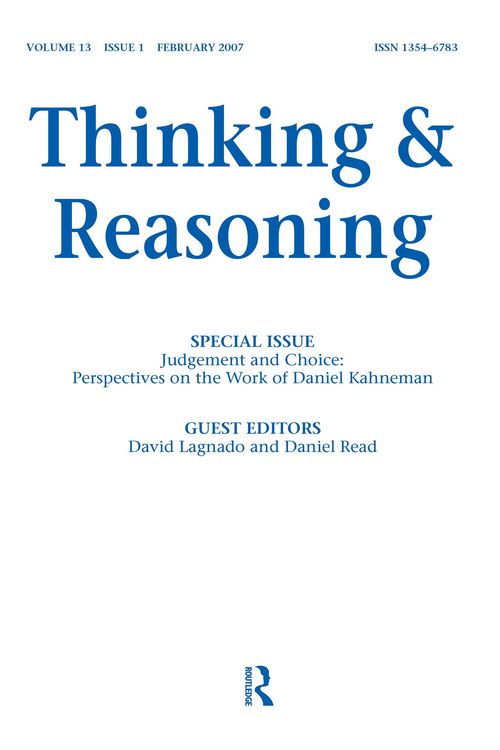 Produktbild: Judgement and Choice: Perspectives on the Work of Daniel Kahneman