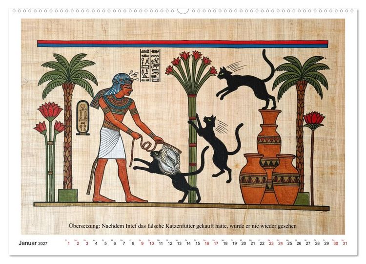 Produktbild: Am Nil ist auch nur Montag (hochwertiger Premium Wandkalender 2027 DIN A2 quer), Kunstdruck in Hochglanz