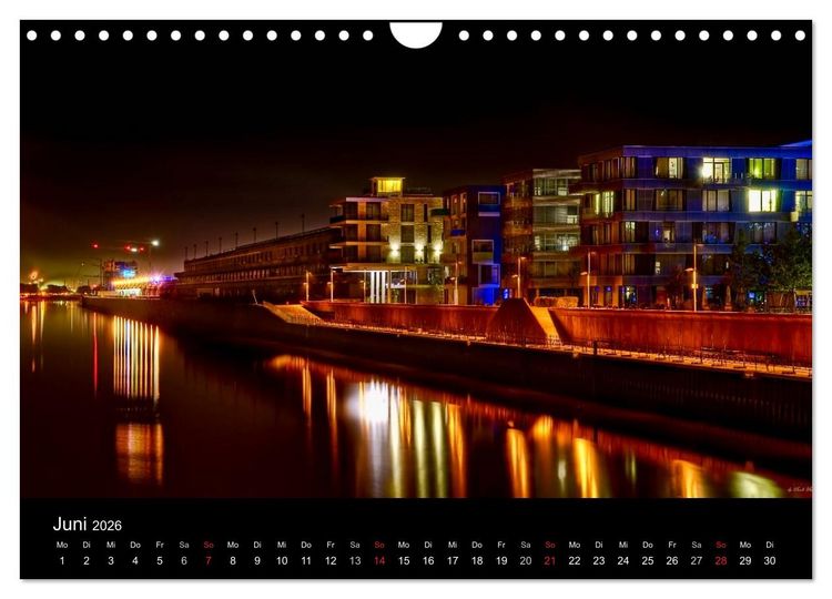 Produktbild: Bremen bei Nacht (Wandkalender 2026 DIN A4 quer), CALVENDO Monatskalender
