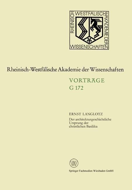 Produktbild: Der architekturgeschichtliche Ursprung der christlichen Basilika