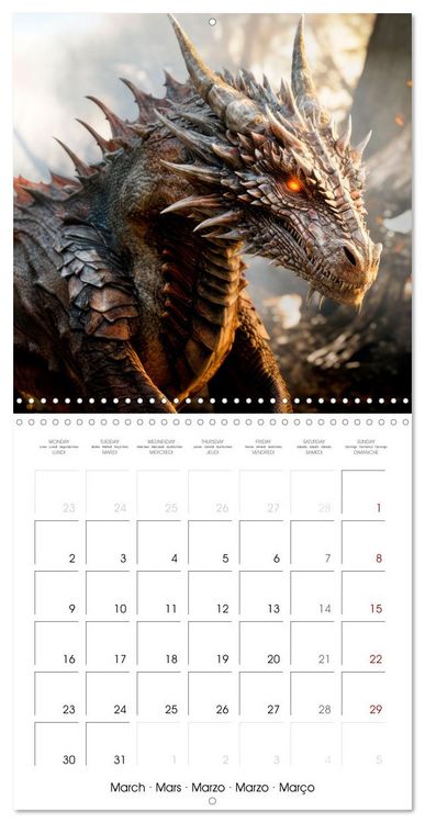 Produktbild: DRAGONS Wings of Power (Wall Calendar 2026 12 &times; 12 Inch) CALVENDO 12 Month Wall Calendar