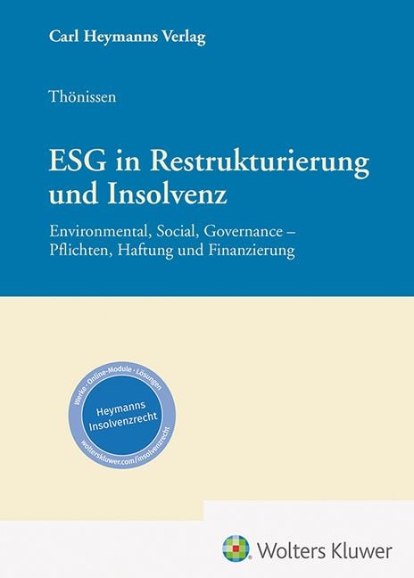 Produktbild: ESG in Restrukturierung und Insolvenz