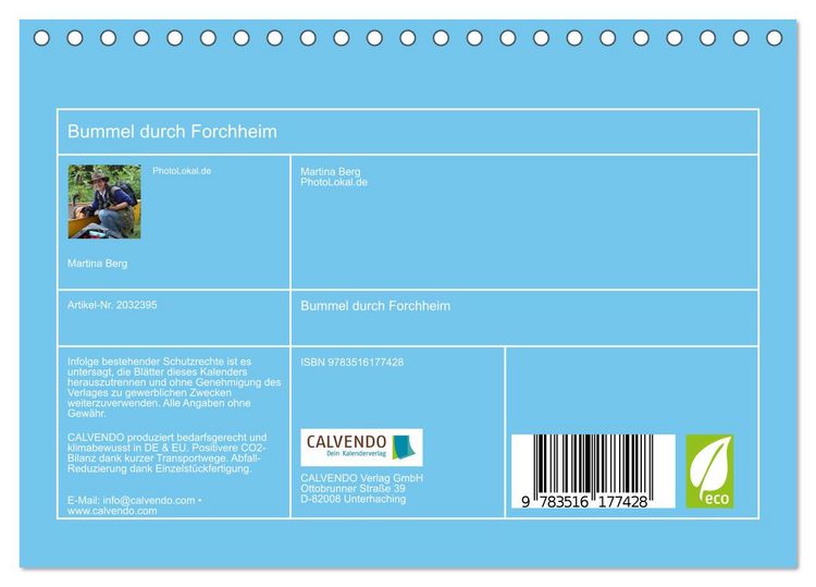 Produktbild: Bummel durch Forchheim (Tischkalender 2026 DIN A5 quer), CALVENDO Monatskalender