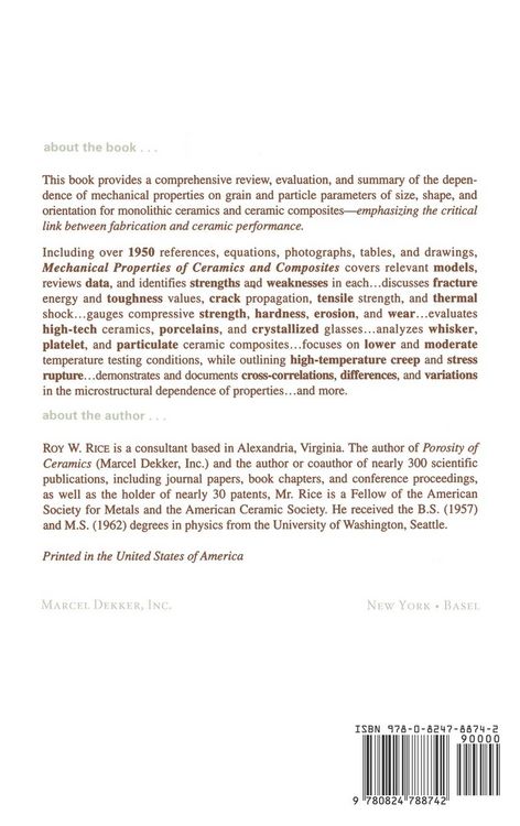 Produktbild: Mechanical Properties of Ceramics and Composites