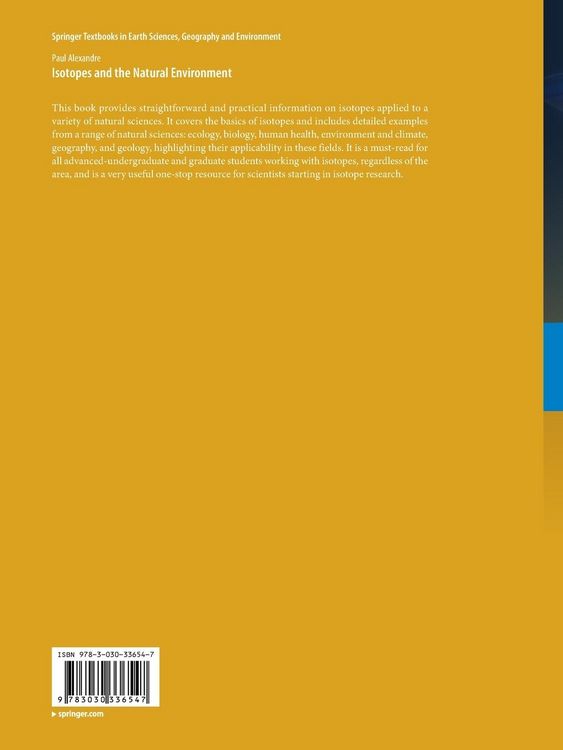 Produktbild: Isotopes and the Natural Environment