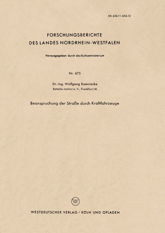 Produktbild: Beanspruchung der Stra&szlig;e durch Kraftfahrzeuge