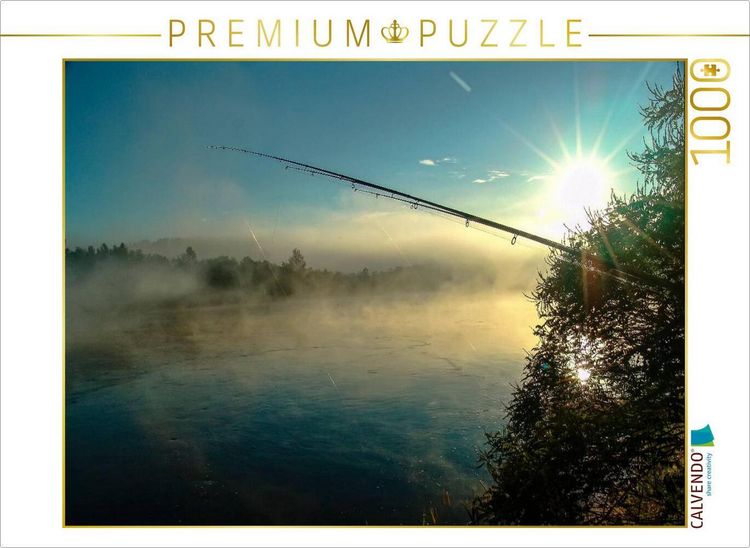 Produktbild: CALVENDO Puzzle Ruhig werden - Angeln | 1000 Teile Lege-Gr&ouml;&szlig;e 64x48cm Foto-Puzzle f&uuml;r gl&uuml;ckliche Stunden
