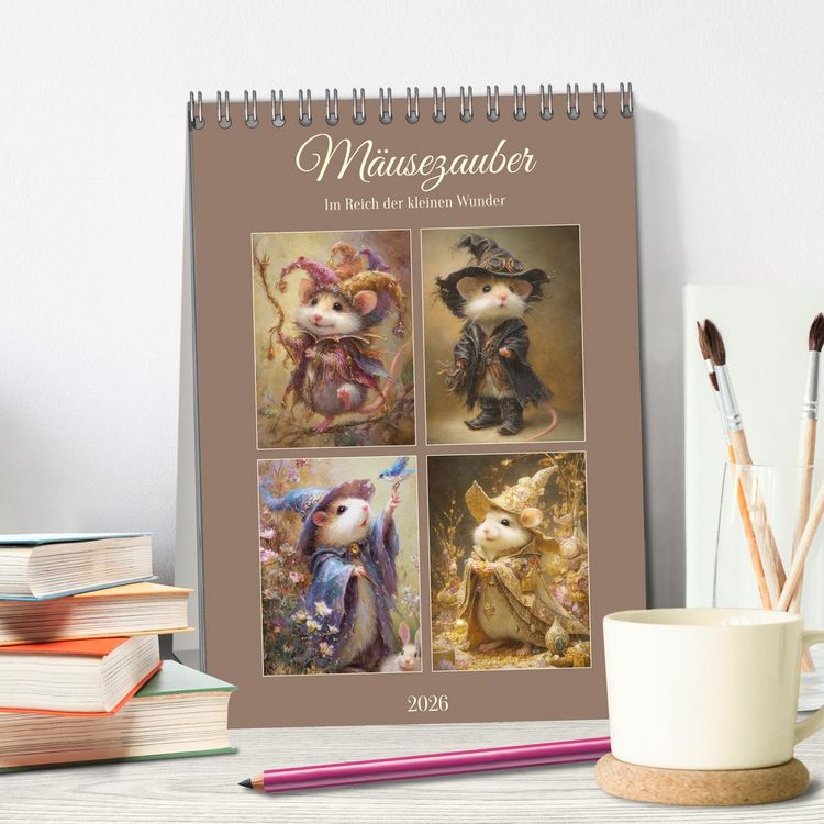 Produktbild: M&auml;usezauber. Im Reich der kleinen Wunder (Tischkalender 2026 DIN A5 hoch), CALVENDO Monatskalender