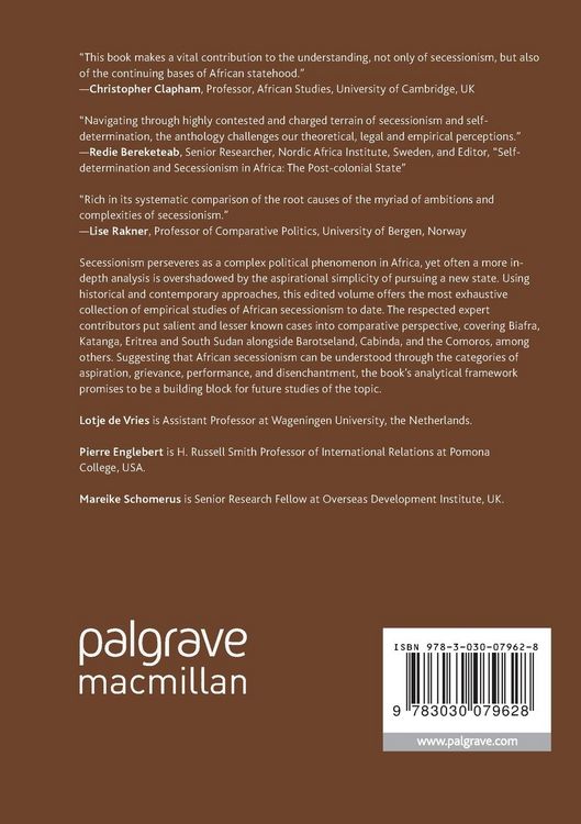 Produktbild: Secessionism in African Politics
