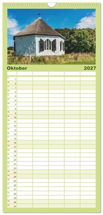 Produktbild: Familienplaner 2027 - Entdeckungen auf der Insel R&uuml;gen mit 5 Spalten (Wandkalender, 21 x 45 cm) CALVENDO