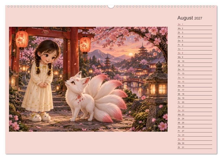 Produktbild: Mila und die Nacht der Fabelwesen (Wandkalender 2027 DIN A2 quer), CALVENDO Monatskalender
