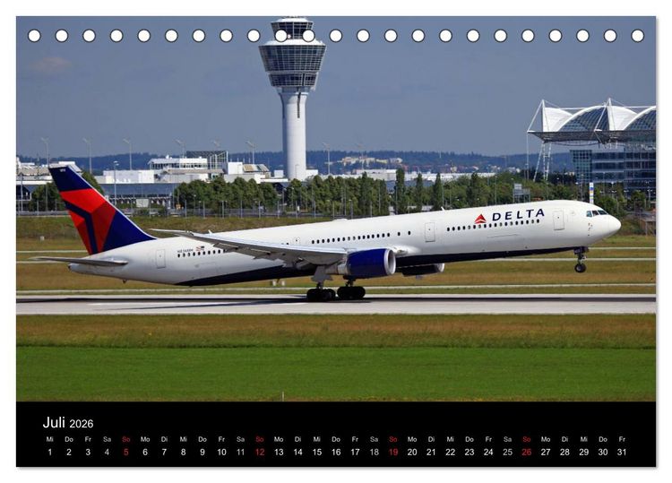 Produktbild: Flugverkehr (Tischkalender 2026 DIN A5 quer), CALVENDO Monatskalender