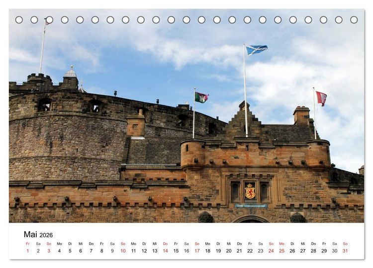 Produktbild: Schottlands Hauptstadt Edinburgh (Tischkalender 2026 DIN A5 quer), CALVENDO Monatskalender