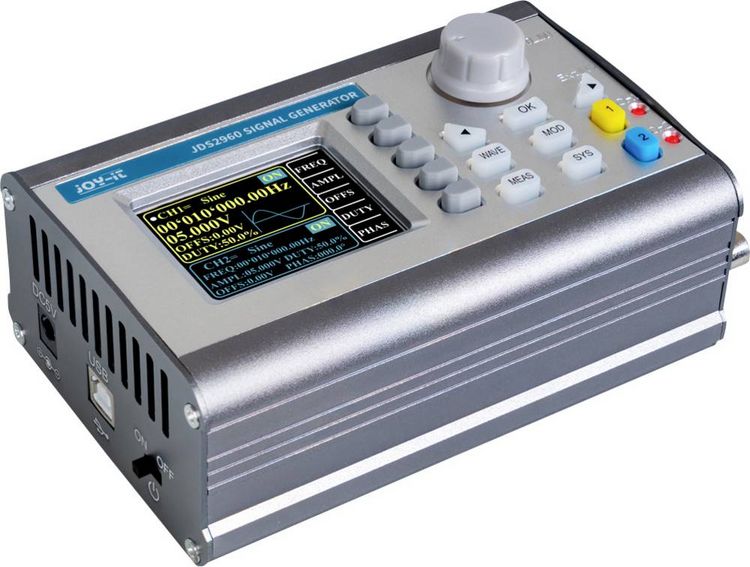 Produktbild: Joy-it JDS-2960-60MHz Funktionsgenerator netzbetrieben, Signalgenerator 0Hz - 60MHz 2-Kanal Arbitr&auml;r, Dreieck, Lorentzkurve, Puls