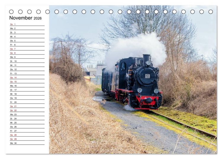 Produktbild: Die Mansfelder Bergwerksbahn (Tischkalender 2026 DIN A5 quer), CALVENDO Monatskalender