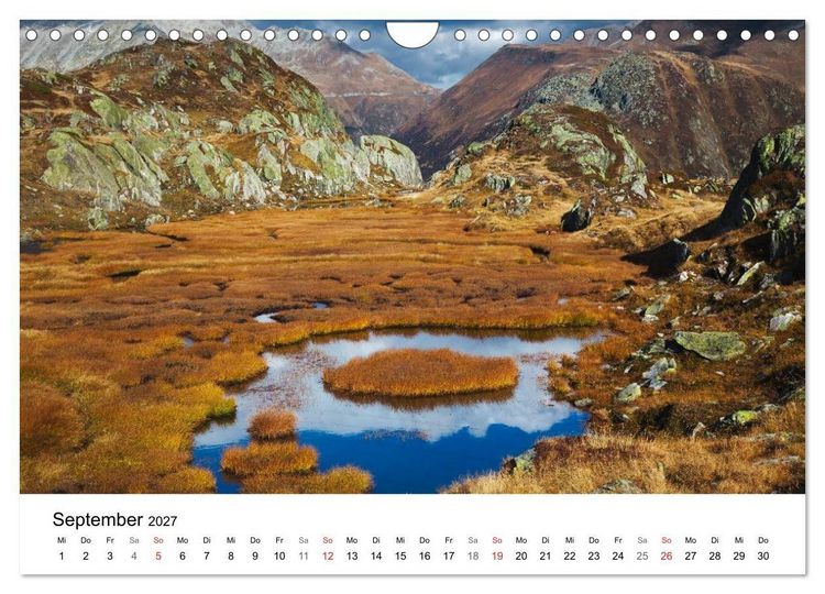 Produktbild: BERGSEEN Schweizer Alpen (Wandkalender 2027 DIN A4 quer), CALVENDO Monatskalender