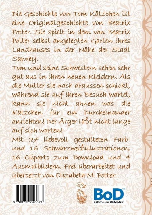 Produktbild: Die Geschichte von Tom K&auml;tzchen (inklusive Ausmalbilder und Cliparts zum Download)