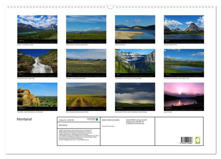 Produktbild: Montana! (Wandkalender 2026 DIN A2 quer), CALVENDO Monatskalender