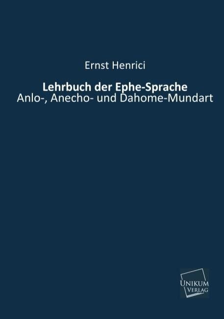 Produktbild: Henrici, E: Lehrbuch der Ephe-Sprache