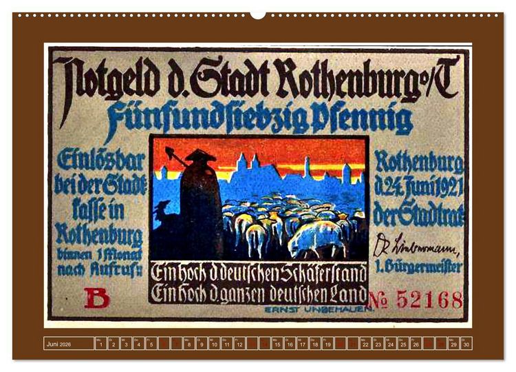 Produktbild: Gru&szlig; aus Rothenburg ob der Tauber (hochwertiger Premium Wandkalender 2026 DIN A2 quer), Kunstdruck in Hochglanz