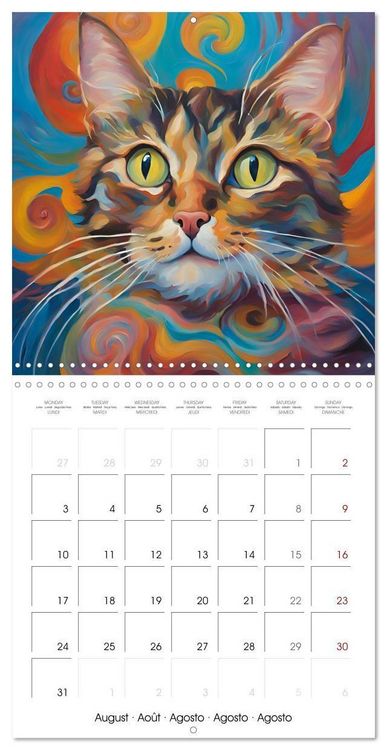 Produktbild: Heiland, S: Chats Impressionnistes (Calendrier mural carr&eacute; 2