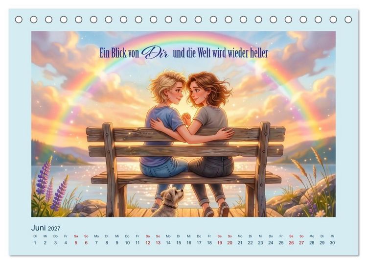 Produktbild: Freundin - Schwester - Lieblingsmensch (Tischkalender 2027 DIN A5 quer), CALVENDO Monatskalender