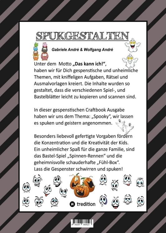 Produktbild: Craftbook - 100 Gruselige Malmotive - 2 Schaurige Bastelspiele - R&auml;tsel - Lustige Bilder - Grauenhafte Aufgaben