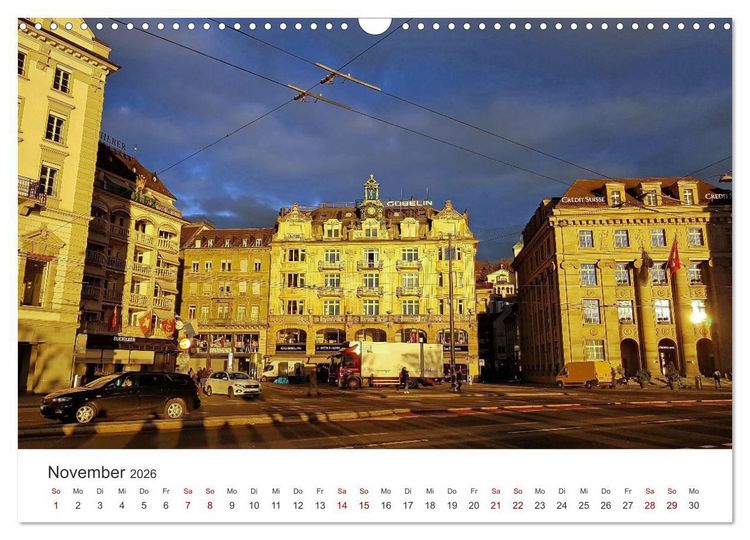 Produktbild: Luzern, die Stadt im Zentrum der Schweiz (Wandkalender 2026 DIN A3 quer), CALVENDO Monatskalender