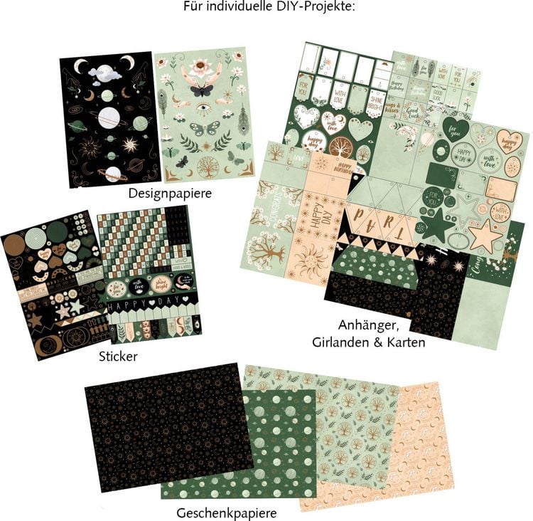 Produktbild: Designpapier-Kreativbuch Sparkle & Stars