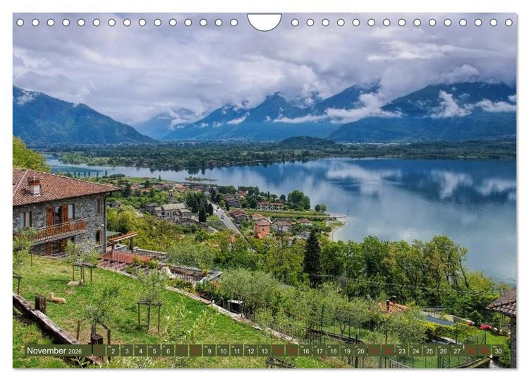 Produktbild: Comer See - Mediterraner Charme in alpiner Landschaft (Wandkalender 2026 DIN A4 quer), CALVENDO Monatskalender
