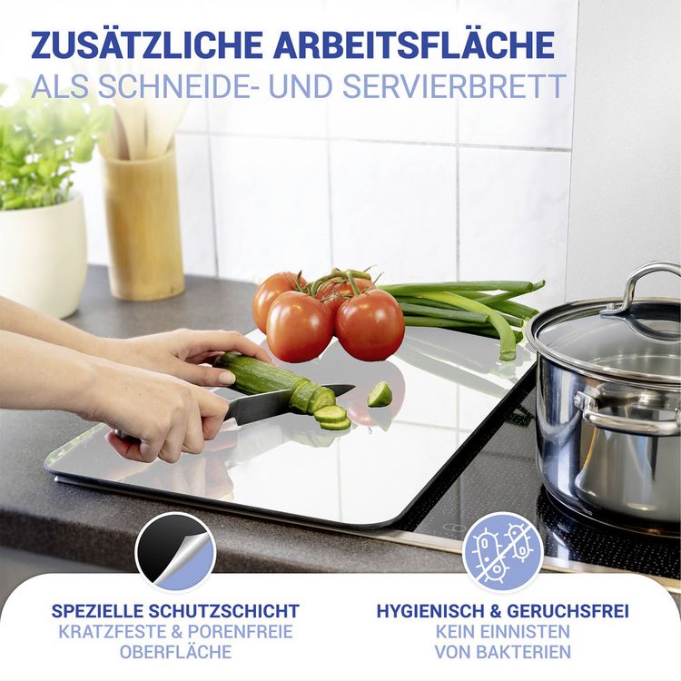Produktbild: Herdabdeckplatte Universal Mod. Silber, 2er Set, f&uuml;r alle Herdarten geeignet