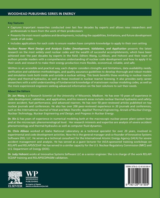 Produktbild: Nuclear Power Plant Design and Analysis Codes