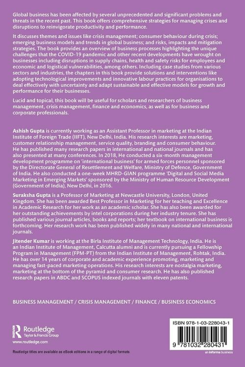 Produktbild: Managing and Strategising Global Business in Crisis