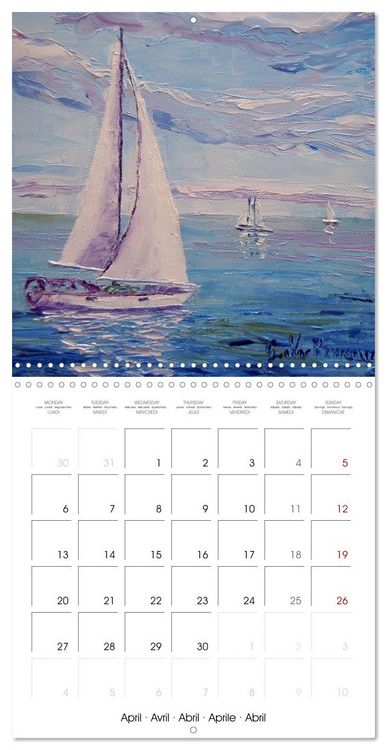 Produktbild: Mer en peinture (Calendrier mural carr&eacute; 2026 30x30 cm) Calendrier double avec une page pour vos prises de notes