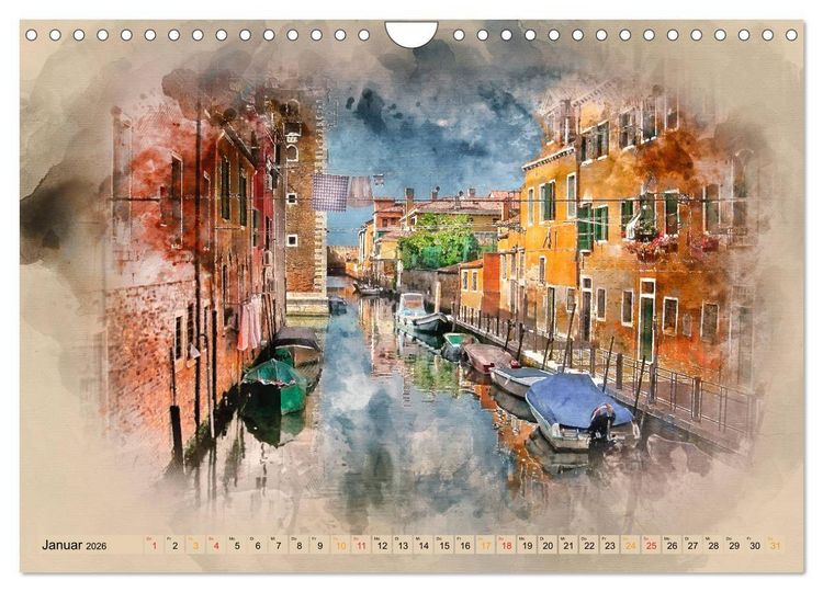 Produktbild: Venedig - ganz intim (Wandkalender 2026 DIN A4 quer), CALVENDO Monatskalender