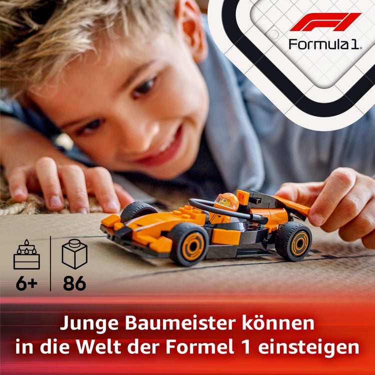 Produktbild: LEGO City F1 Rennfahrer mit McLaren Rennauto - Formel 1 Modell 60442