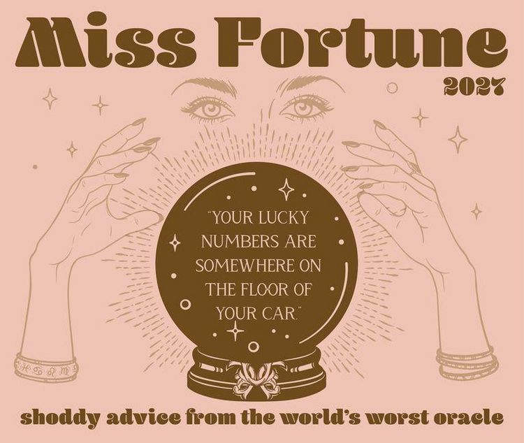 Produktbild: Miss Fortune: Slightly Psychic, Mostly Clueless 2027 5.4 X 6.2 Box Calendar